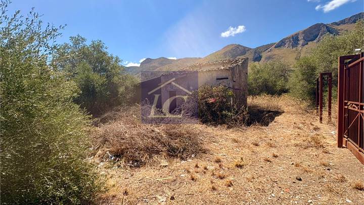 Agricultural land with ruins
