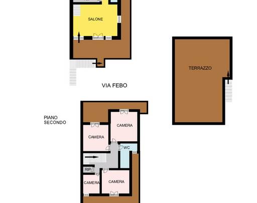 Appartamento su 2 livelli con spazi esterni